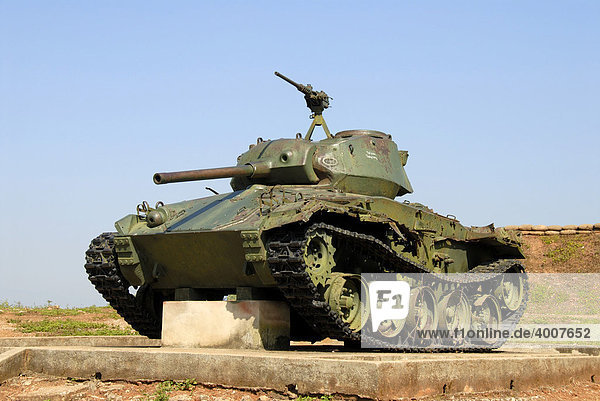 First Indochina War 1954 Old French Tank On The A1 Hill Dien Bien Phu Vietnam Southeast Asia 8519