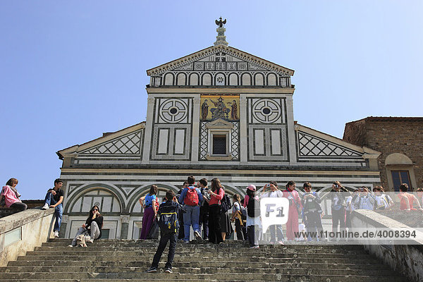 The oldest church founded in Florence  San Miato al Monte  Firenze  Florence  Tuscany  Italy  Europe