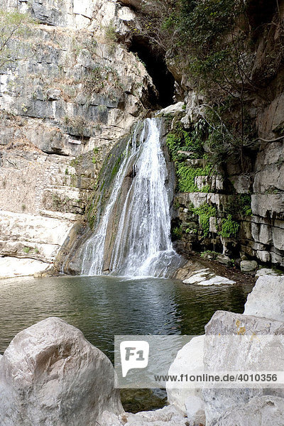 Cascada el Chorreadero  Wasserfall Chorreadero  bei Chiapa de Corzo  Chiapas  Mexiko  Zentralamerika