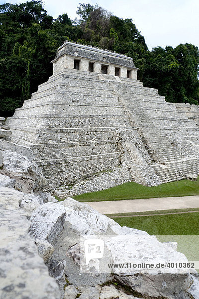Tempel der Inschriften Maya Tempel bei Palenque Chiapas Mexiko Zentralamerika
