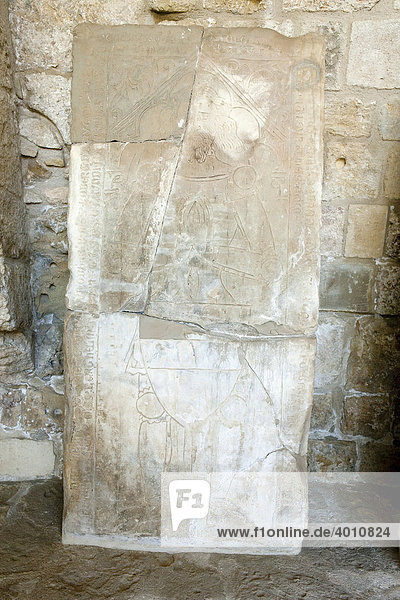 Grabplatte im Türkischen Fort von Larnaka  auch Larnaca  Südzypern  Zypern  Europa