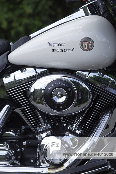Motor eines Harley-Davidson Polizeimotorrads