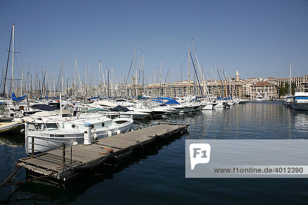 Yachthafen  Sportboothafen  Hafen von Marseille  Südfrankreich  Frankreich  Europa