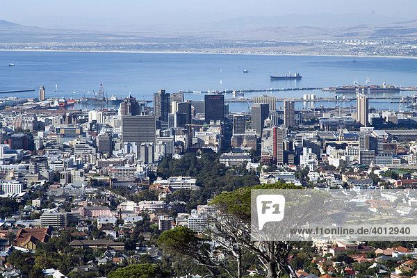 Blick auf die City von Kapstadt  Südafrika