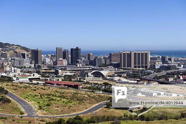 View of the city of Cape Town from the M3 motorway  South Africa  Africa