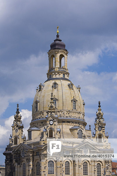 Kuppel der Frauenkirche  Dresden  Sachsen  Deutschland