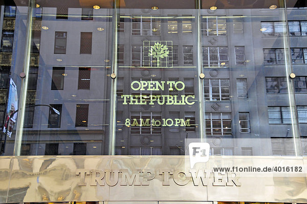 Trump Tower in der Fifth Avenue Manhattan New York City USA