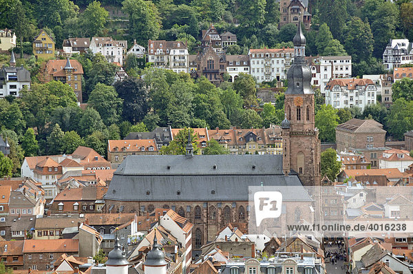 Heiliggeistkirche  Heidelberg  Neckartal  Baden-Württemberg  Deutschland  Europa