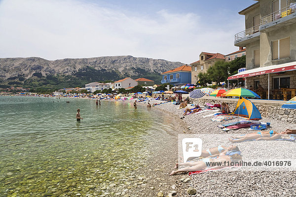 Bay of Baska  Krk Island  Croatia  Adriatic Sea  Mediterranean  Europe