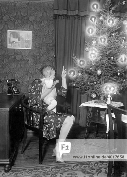 Weihnachten  historische Aufnahme  ca. 1927