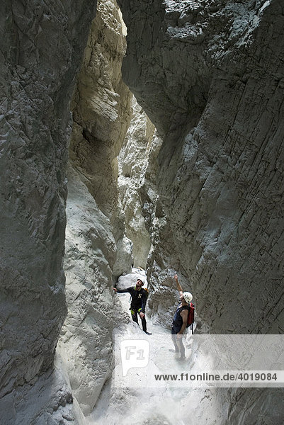 Canyoning im Bruckgraben  Nationalpark Gesäuse  Steiermark  Österreich  Europa