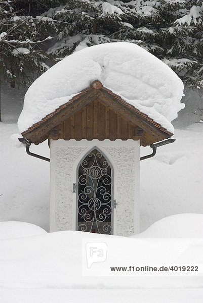 Kapelle mit Schneehaube  Waidhofen/Ybbs  Niederösterreich  Österreich  Europa