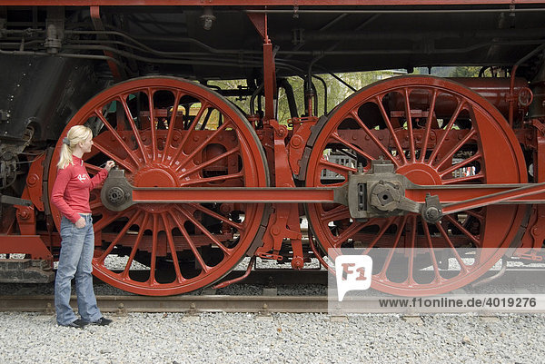 Antriebsräder einer Dampflokomotive  Ampflwang  Oberösterreich  Österreich  Europa