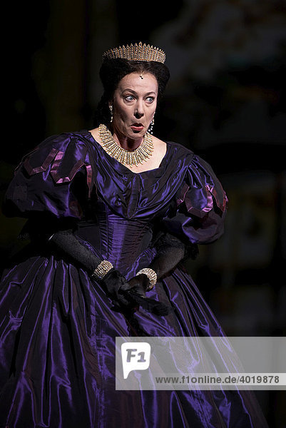 Christa Wettstein  playing the archduchess Sophie in the Elisabeth Musical  at the premier in the 11 Theatre in Zurich  Switzerland