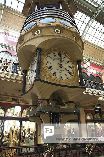 The Great Australian Clock inside the Queen Victoria Building  Sydney  Australia