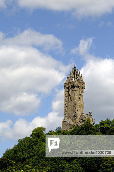 Wallace Monument for the Scottish national hero  near Stirling  Scotland  Great Britain  Europe