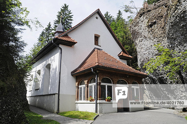 Felsenkapelle  Zahnradbahn Station Rigi Kaltbad  Berg Rigi  Vitznau  Kanton Luzern  Schweiz  Europa Kanton Luzern