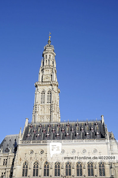 Belfried  Beffroi  Glockenturm  Wachturm  Rathaus  Arras  Nord Pas de Calais  Frankreich  Europa