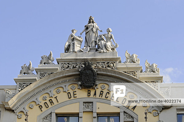 Fassade  Hafenamt  Hafenverwaltung  Port Vell  Barcelona  Katalonien  Spanien  Europa