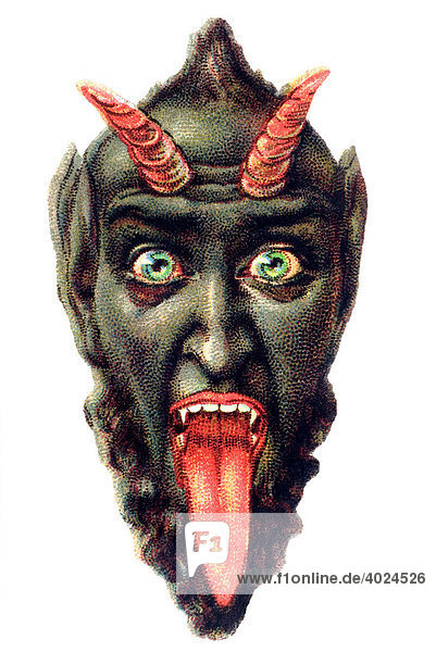 Historische Illustration  Teufel  19. Jh.  Deutschland