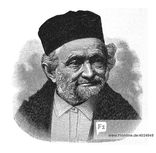 Holzschnitt  Wilhelm Eduard Weber  Portrait