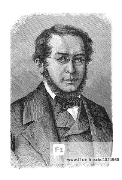 Holzschnitt  Pierre Joseph Proudhon  Portrait