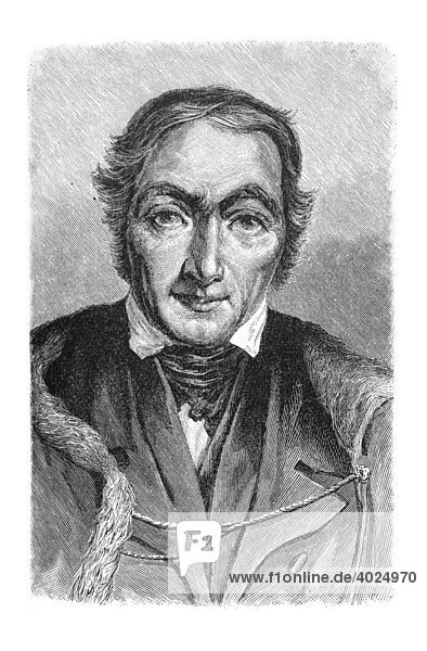 Holzschnitt  Robert Owen  Portrait