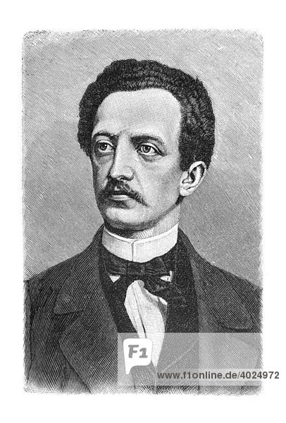 Holzschnitt  Ferdinand Lassalle  Portrait