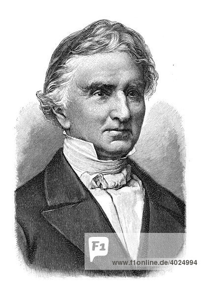 Holzschnitt  Justus Liebig  Portrait