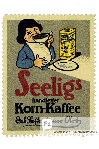 Reklamemarke  Seeligs kandierter Korn-Kaffee