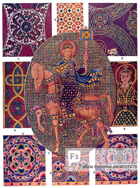 Byzantinische Stoffe  Das Mittelalter  Das byzantinische Ornament