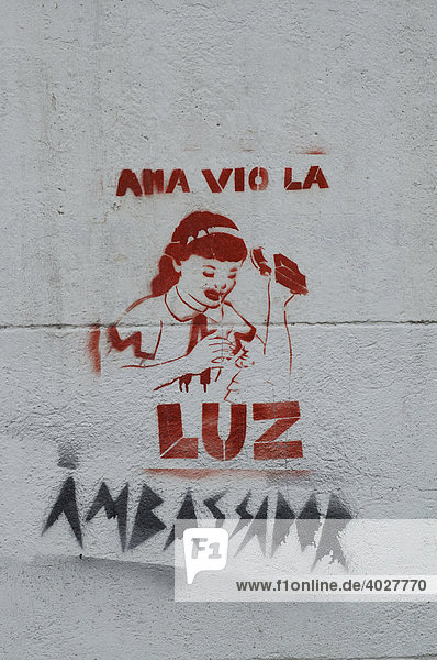 Schablonengraffiti in Palermo Buenos Aires Argentinien Südamerika