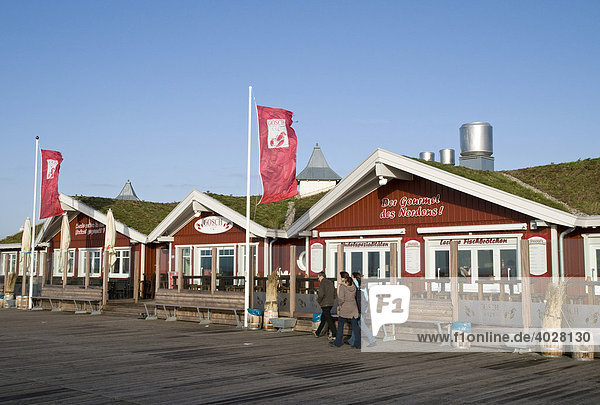 Kultrestaurant Gosch an der Promenade von St. Peter-Ording  Halbinsel Eiderstedt  Schleswig-Holstein  Deutschland  Europa