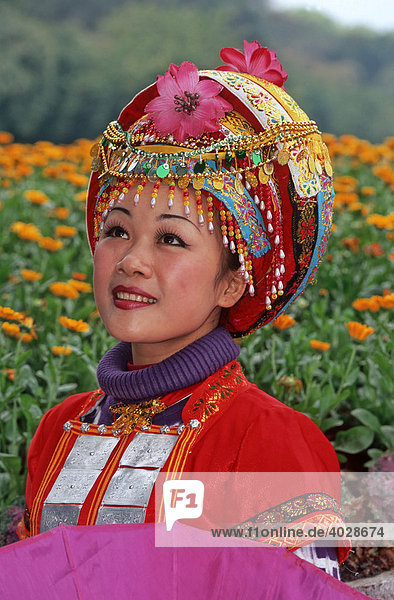 Zhuang Mädchen  ethnische Minderheit  Guilin  Guangxi  China  Asien