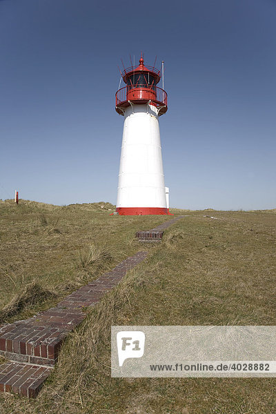 Leuchtturm  List-West  Ellenbogen  Sylt  Nordfriesland  Schleswig-Holstein  Deutschland  Europa