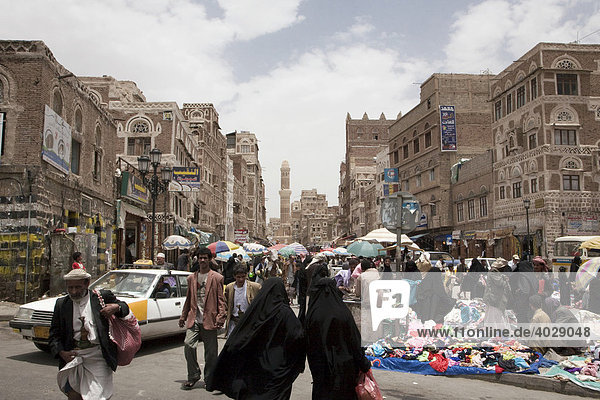 Suq in der Altstadt  Sana´a  Unesco Weltkulturerbe  Jemen  Naher Osten