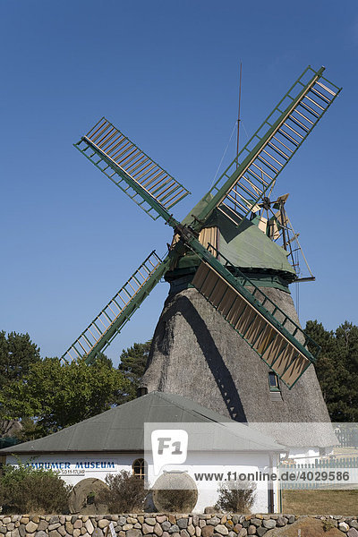 Mühle und Museum in Nebel auf Amrum  Nordfriesland  Schleswig-Holstein  Deutschland  Europa