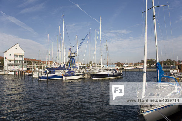 Sailboat marina of Schleswig an der Schlei  Ostsee  Schleswig-Holstein  North Germany  Germany  Europe