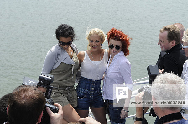 ESC Eurovision Song Contest Belgrad by Boat girlband No Angels enjoyed two hours with journalists on the rivers Save and Danube Belgrade Serbia Europe