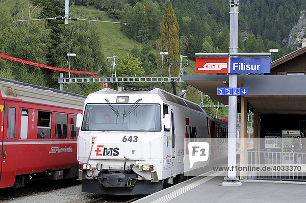 Bahnhof Filisur  Filisur  Graubünden  Schweiz  Europa