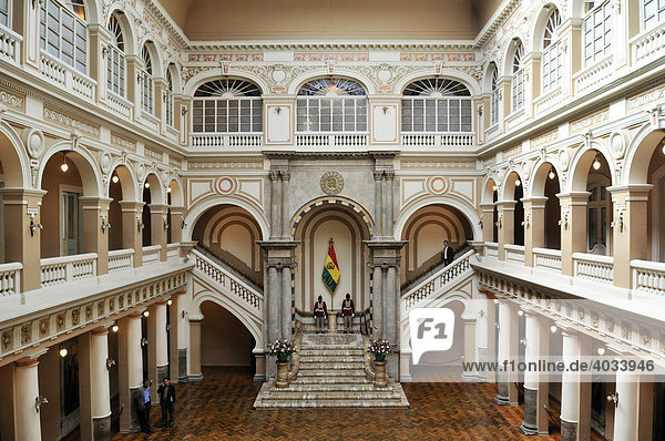Interior of the Presidential Palace  La Paz  Bolivia  South America