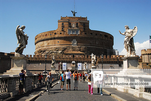 Castel St. Angelo  Hadrian-Mausoleum  Vatikan  Rom  Italien  Europa