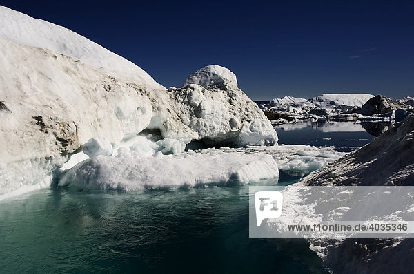 Ilulissat Glacier  UNESCO World Heritage Site  Ilulissat  Jakobshavn  Greenland  Denmark