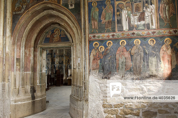 Innenfresken  Kirche Heiliger Georg  Welterbe der UNESCO  Suceava  Süd-Bukowina  Moldau  Rumänien  Europa