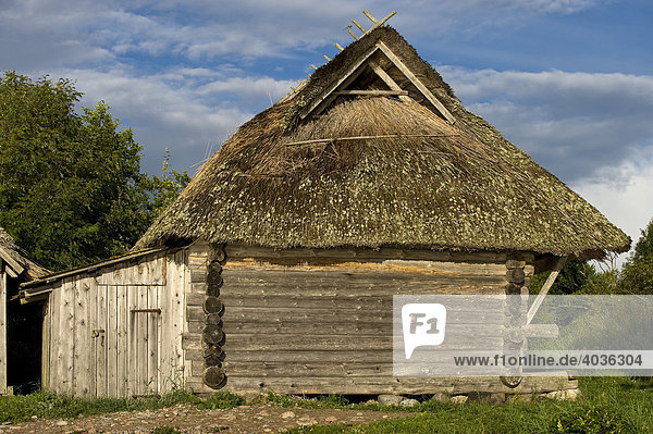 Fischerhaus in Altja  Lahemaa Nationalpark  Estland  Baltikum  Nordosteuropa