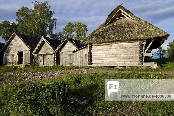 Fischerhäuser von Altja  Lahemaa Nationalpark  Estland  Baltikum  Nordosteuropa