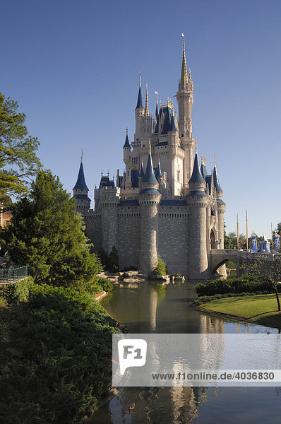 Cinderella's castle  Magic Kingdom  Walt Disney World  Florida  USA