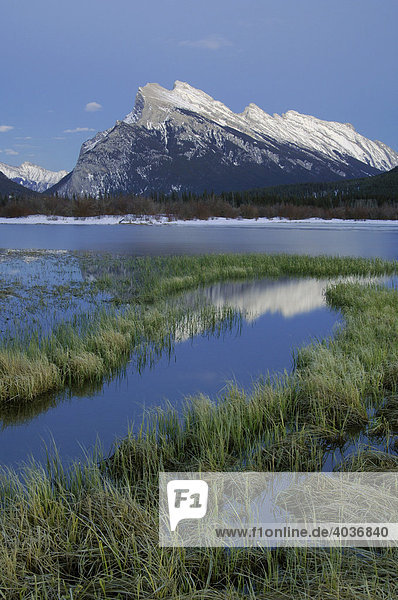 Mount Rundle and Vermillion Lakes  Banff National Park  Alberta  Canada