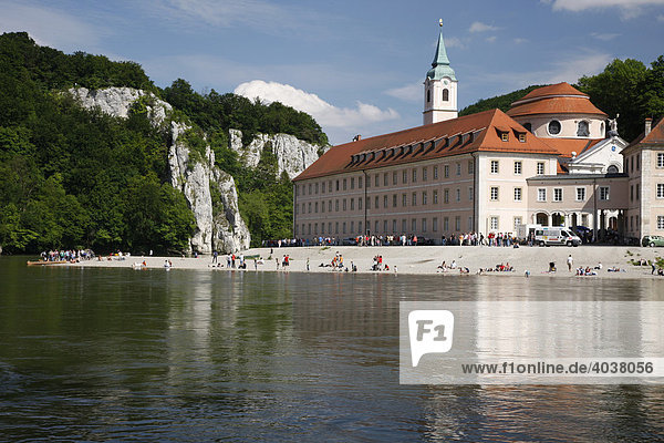 Weltenburg Monastery on the Donau-Durchbruch  Danube River  Upper Palatinate  Bavaria  Germany  Europe