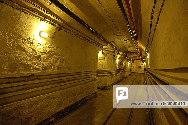 Verbindungsgang einer Bunkeranlage der Maginot-Linie  Frankreich  Europa